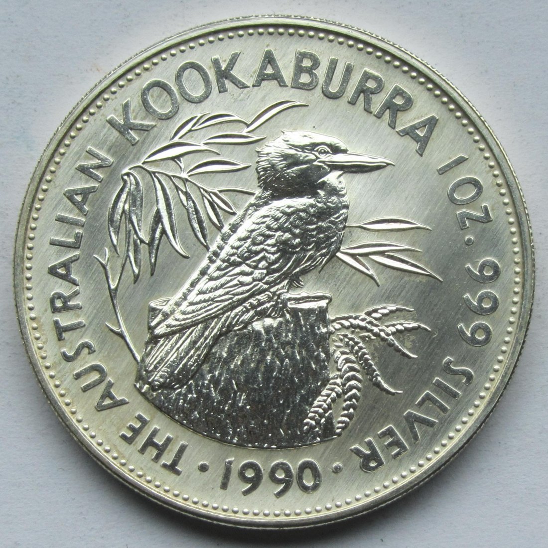  Australien: Silberunze Kookaburra 1990   
