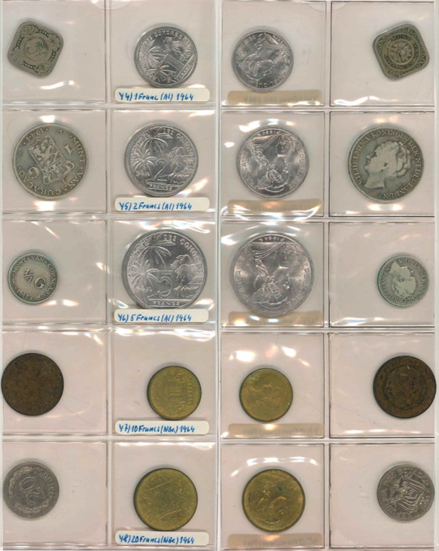  Komoren / Curacao; Lot Kleinmünzen ( 10 Stück)   