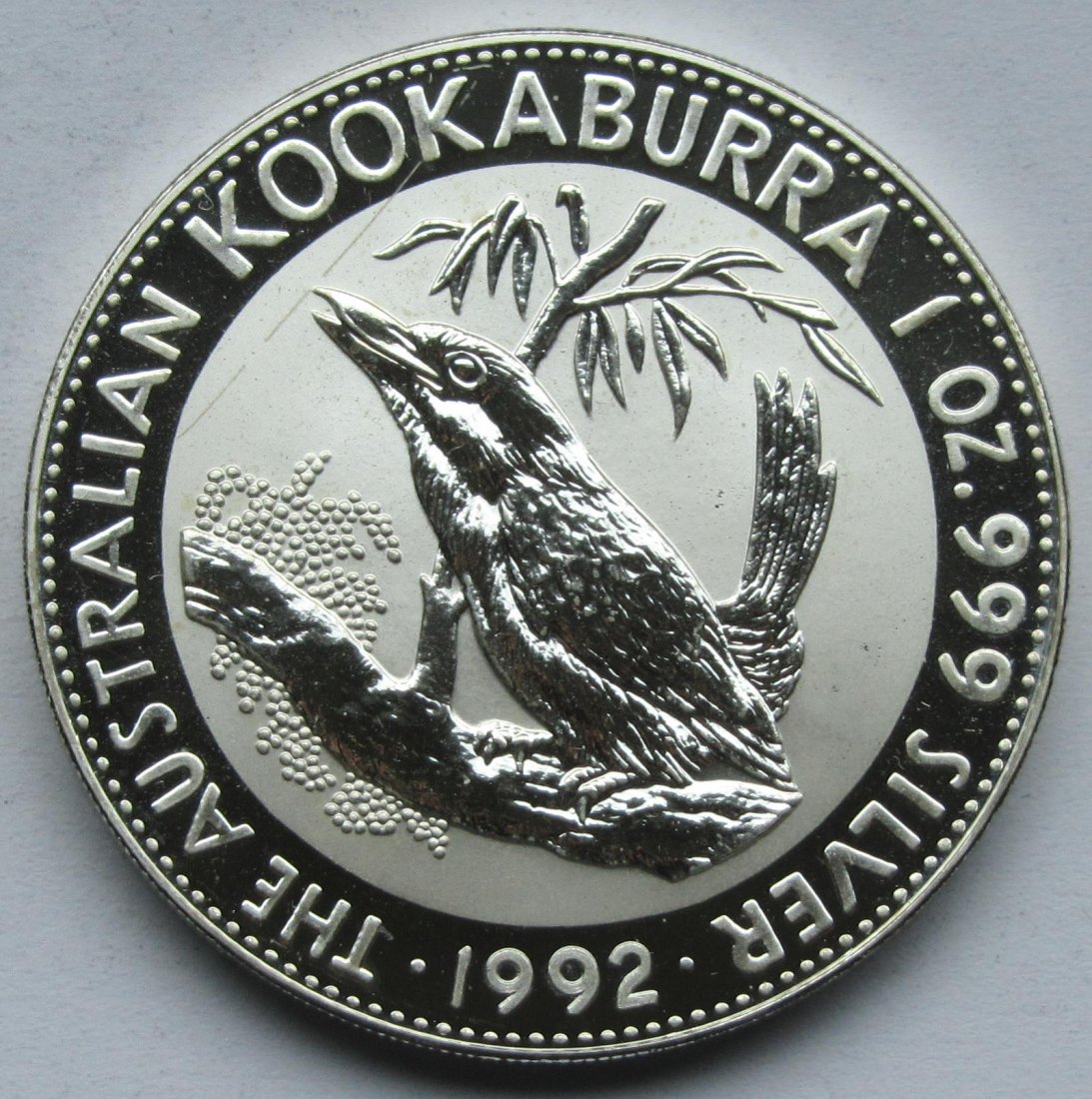  Australien: Silberunze Kookaburra 1992   