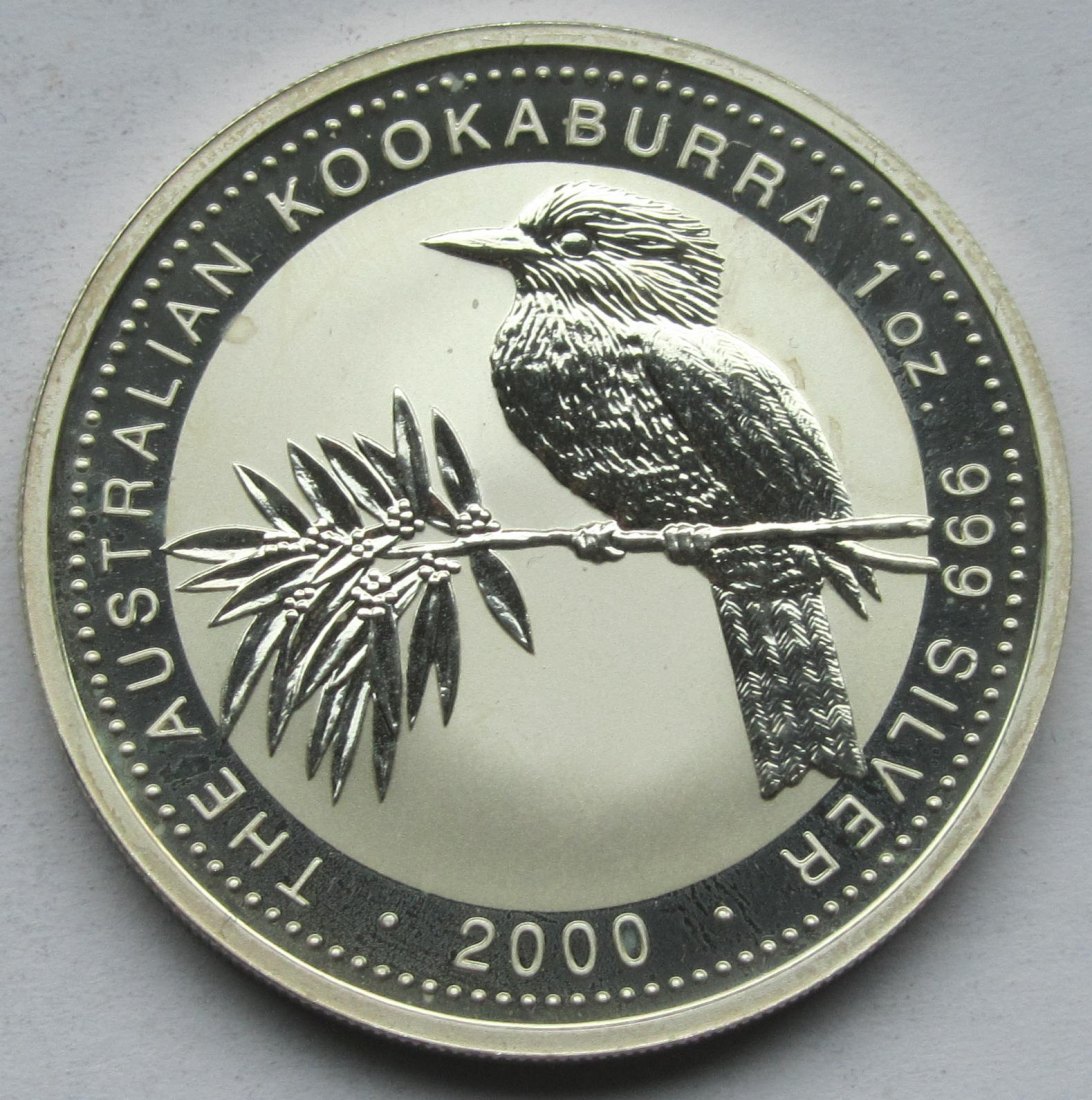  Australien: Silberunze Kookaburra 2000   