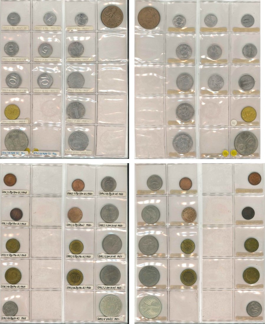  BRD & DDR; Lot Kleinmünzen (28 Stück)   