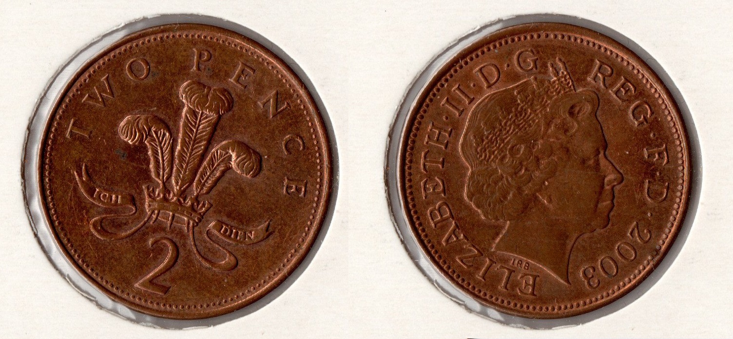  U.K. 2 Pence 2003 vz/unc.   