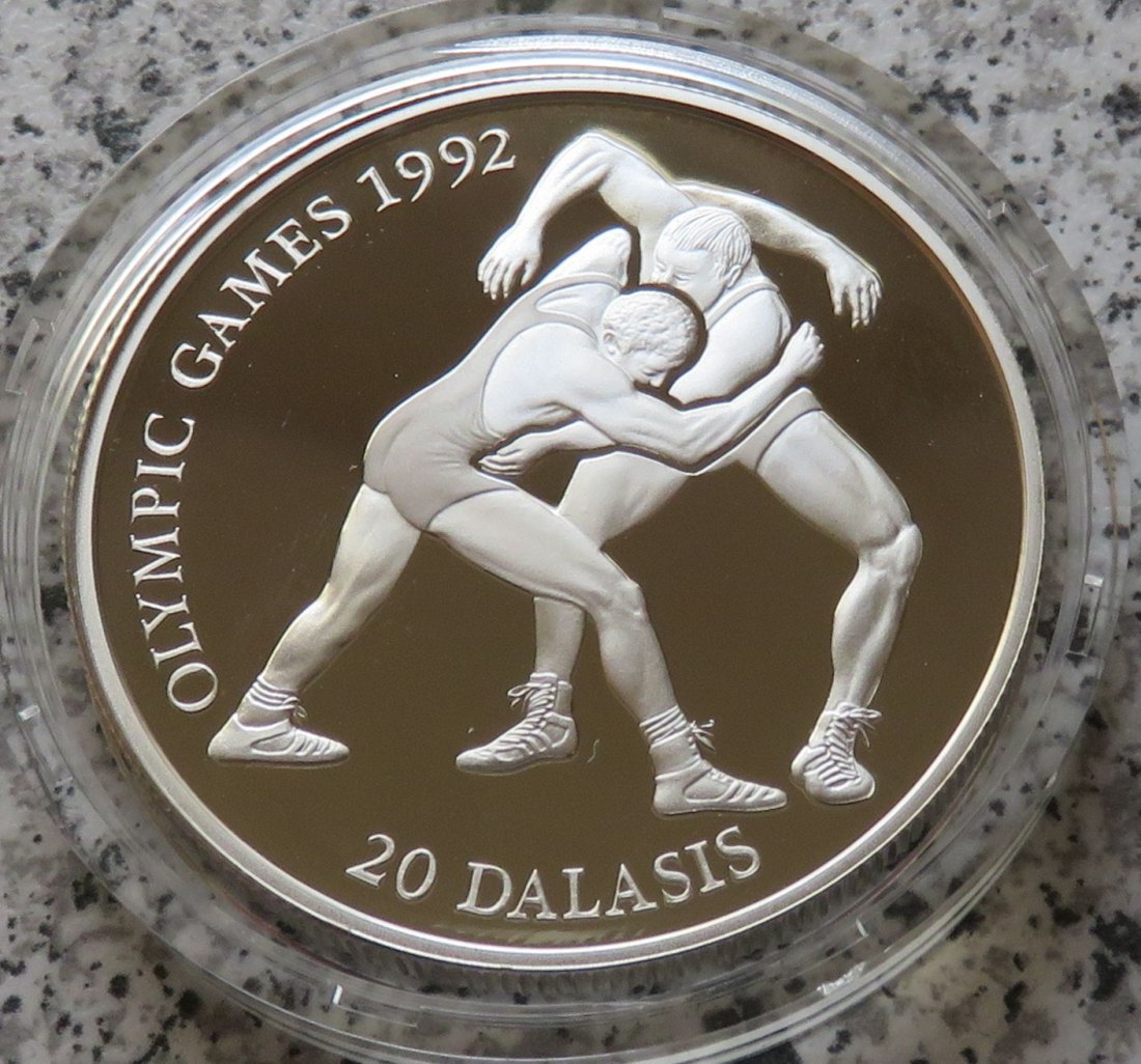  Gambia 20 Dalasis 1993, 31,35 Gramm 925-er Silber   