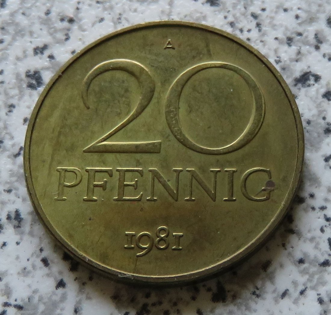  DDR 20 Pfennig 1981 A   