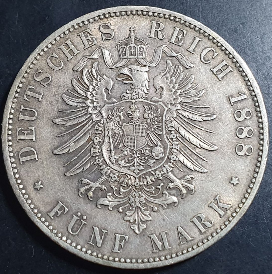  5 MARK Preußen 1888 JÄGER 99 SS)VZ   
