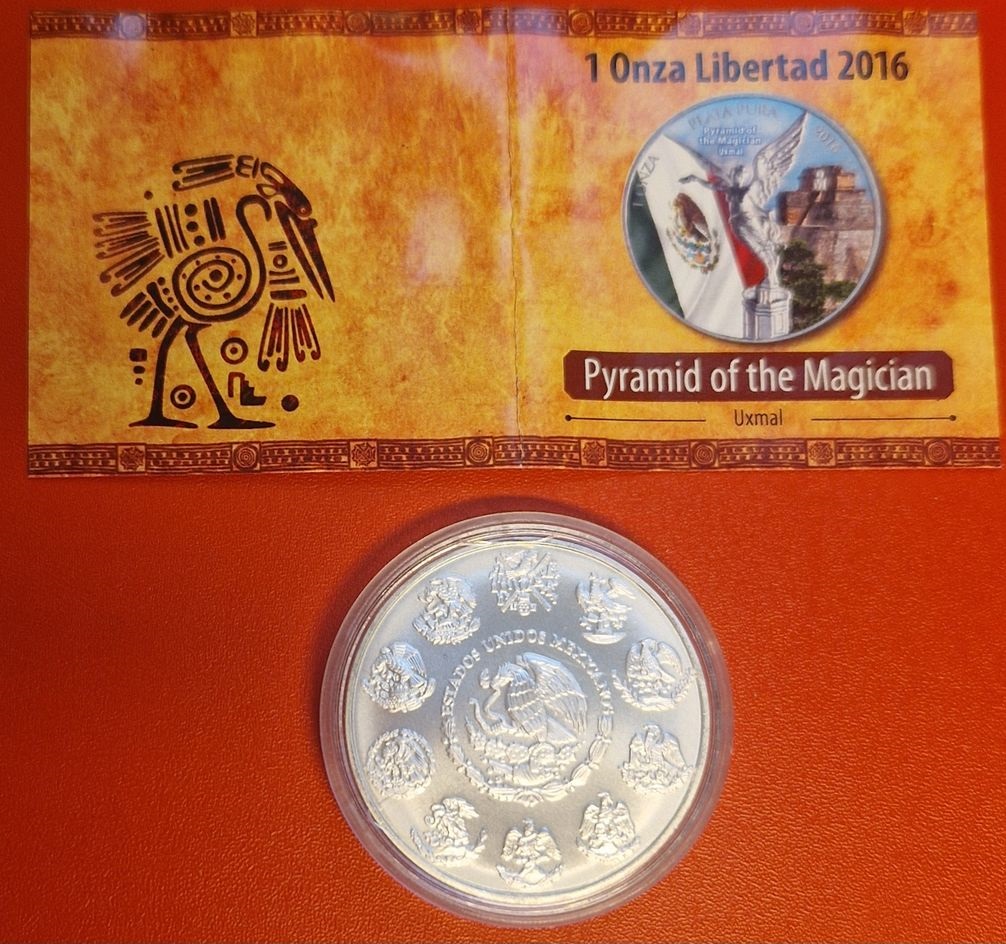  Mexico Pyramid of The Magician Motiv 1 Oz Feinsilber 2016 Münzenankauf Koblenz Frank Maurer AI510   