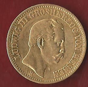  20 Mark Hessen 1873 H Münzenankauf Koblenz Frank Maurer AI427   