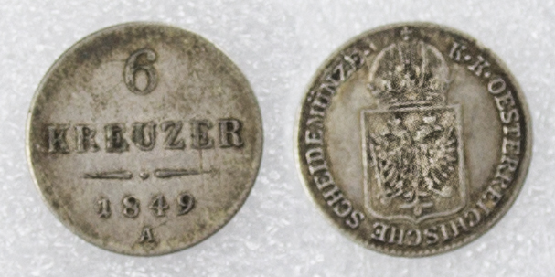  Österreich 6 Kreuzer 1849 A Silber Franz-Joseph I. 1848-1916 ss-vz   