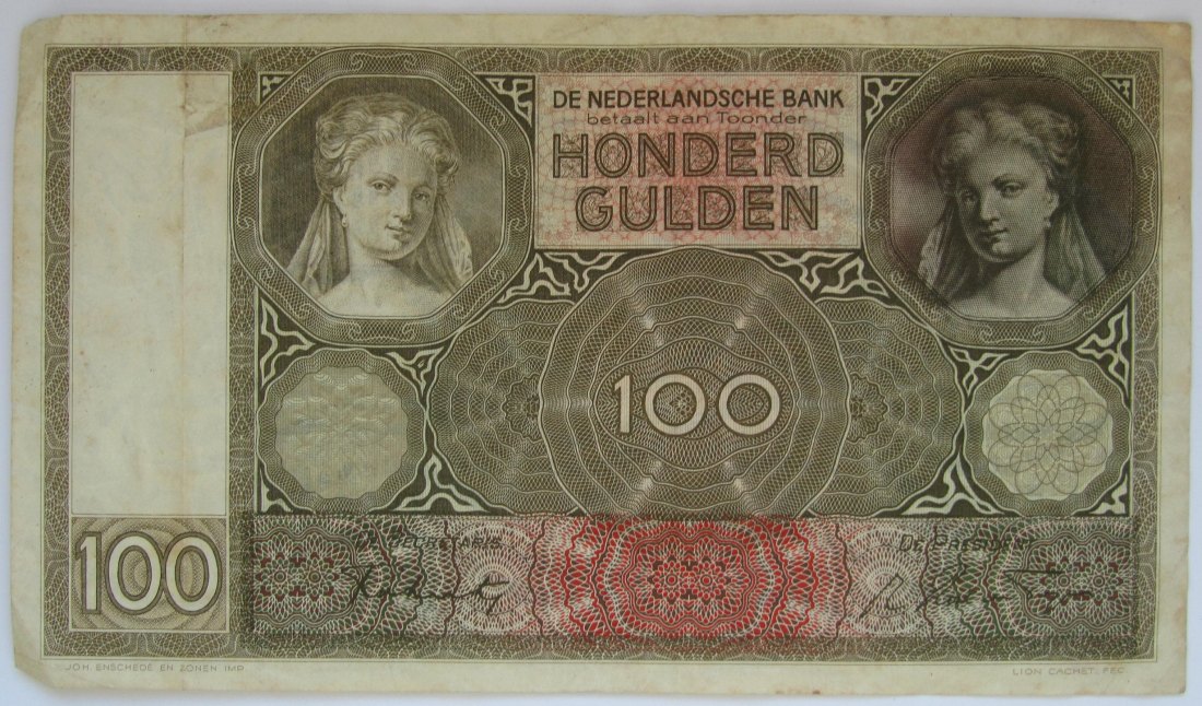  Niederlande: 100 Gulden 1942   