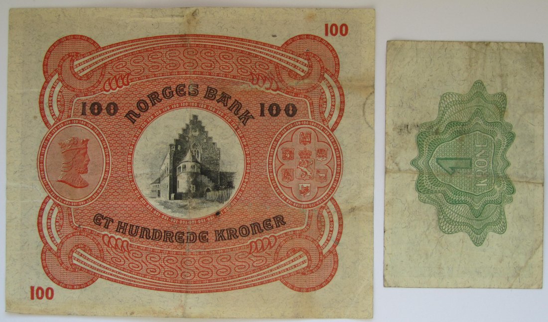  Norwegen: 100 Kronen 1944   