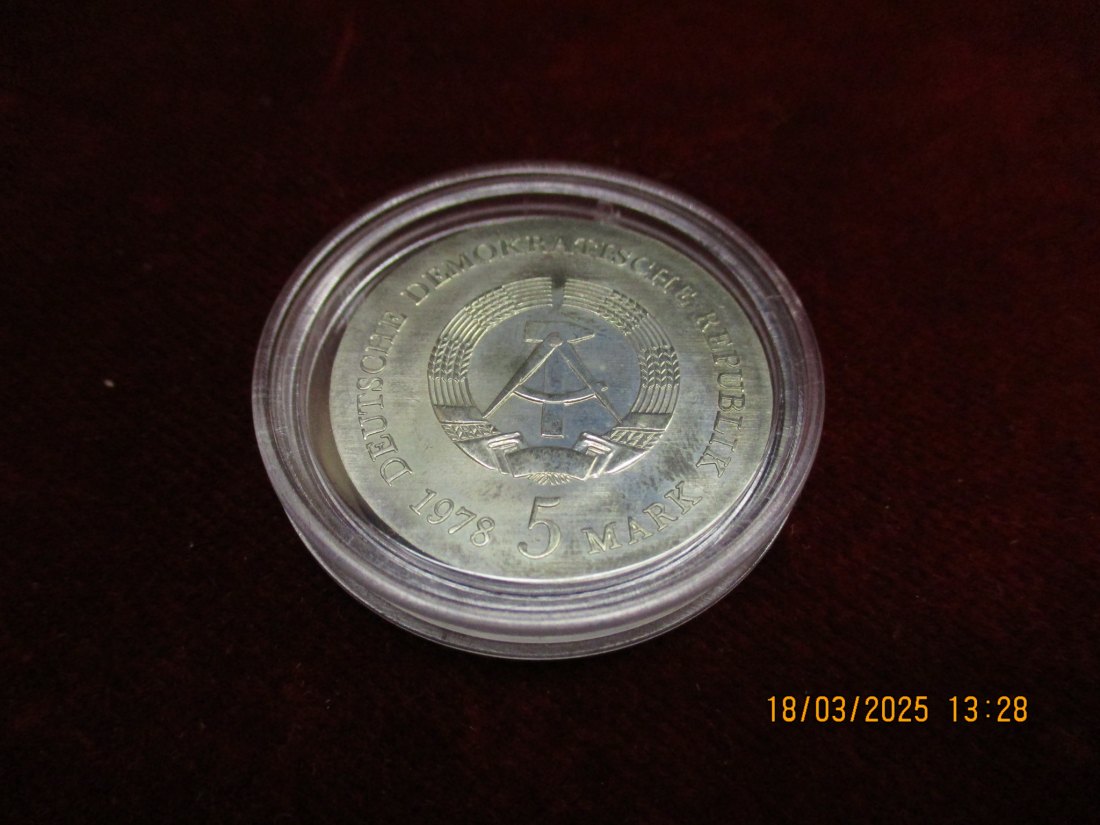  5 Mark DDR 1978 Friedrich Gottlieb Klopstock /P1   