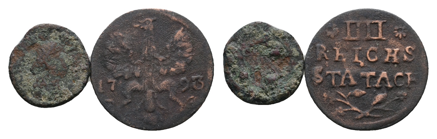  Altdeutschland; 2 Kleinmünzen o.J / 1793   