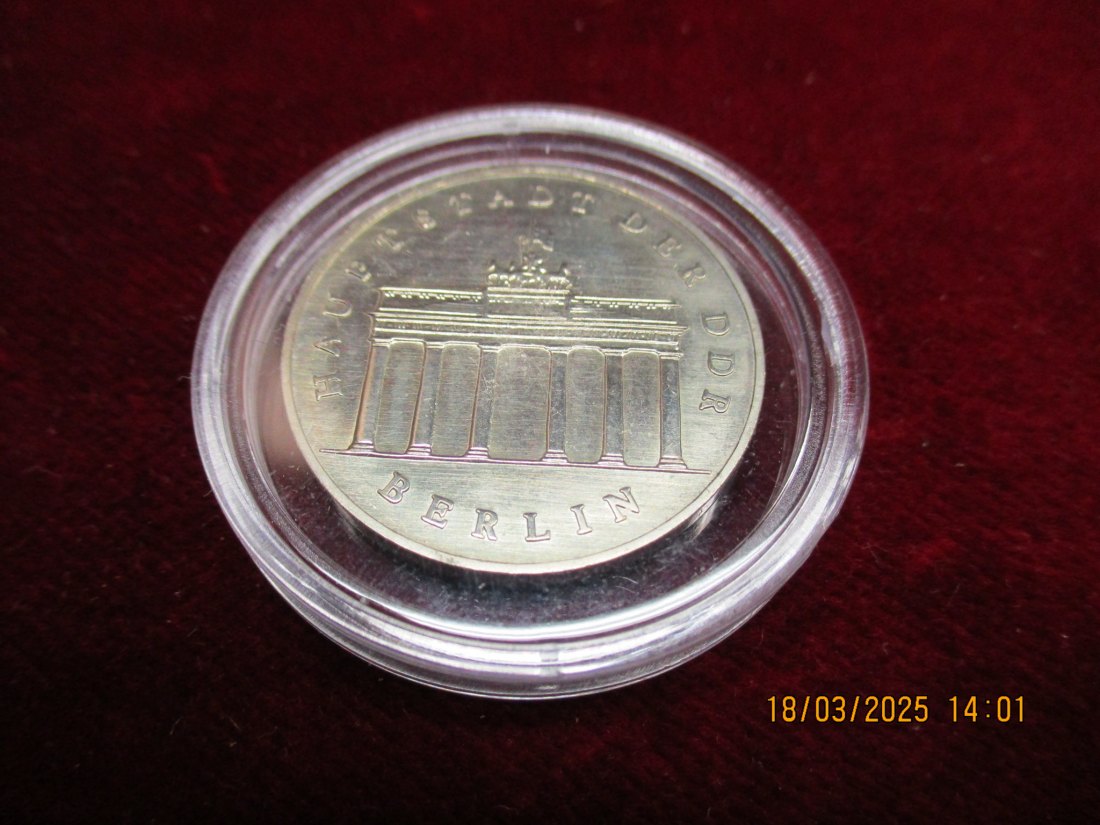  5 Mark DDR 1989 Hauptstadt der DDR Berlin Brandenburger Tor /P1   