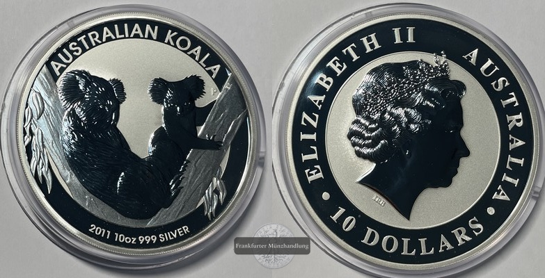  Australien  10 Dollar 2011  Koala   FM-Frankfurt  Feinsilber: 311g N#240410   