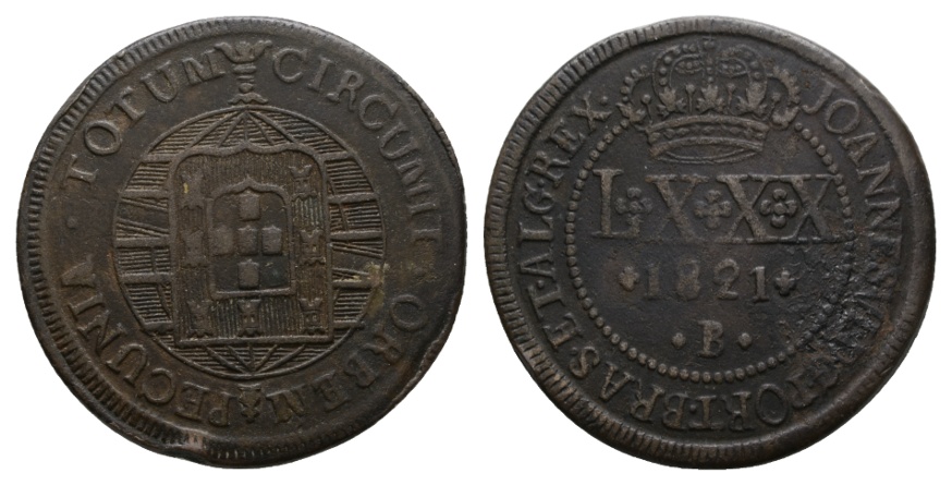  Brasilien, 80 Reis 1821   