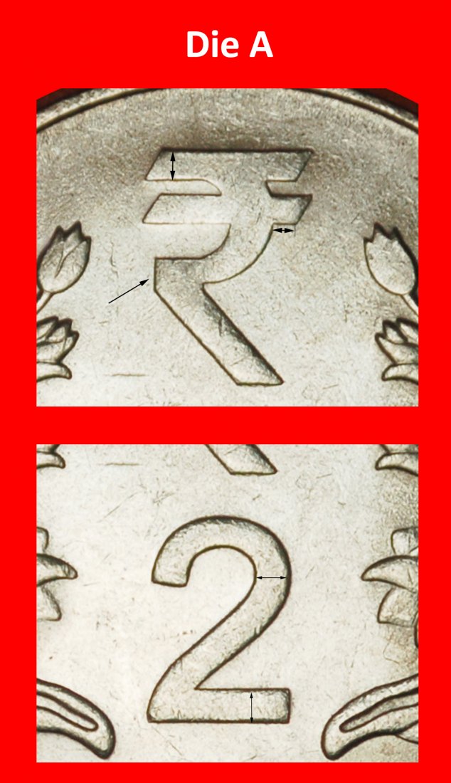 Ⰶ CORRUPTION RUPEE SYMBOL (2011-2019): INDIA★2 RUPEES 2011 DIAMOND★PUBLISHED★LOW START ★ NO RESERVE!