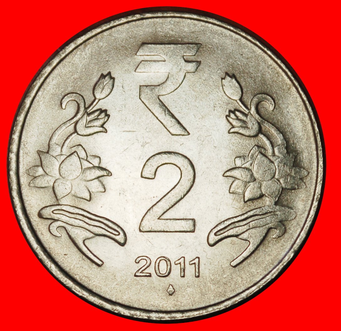  Ⰶ CORRUPTION RUPEE SYMBOL (2011-2019): INDIA★2 RUPEES 2011 DIAMOND★PUBLISHED★LOW START ★ NO RESERVE!   