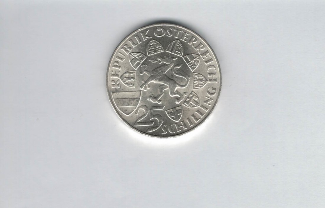  25 Schilling 1959 Erzherzog Johannes silber 10,4g fein Österreich Spittalgold9800 (4588/5)   