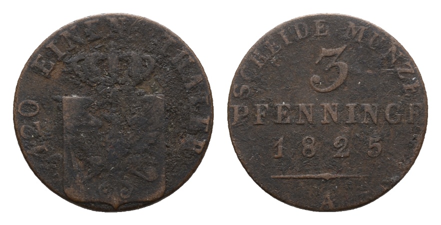  Altdeutschland, 1 Kleinmünze 1825   