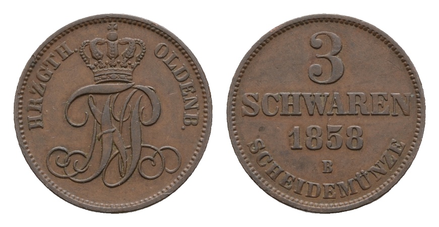  Altdeutschland, 1 Kleinmünze 1858   