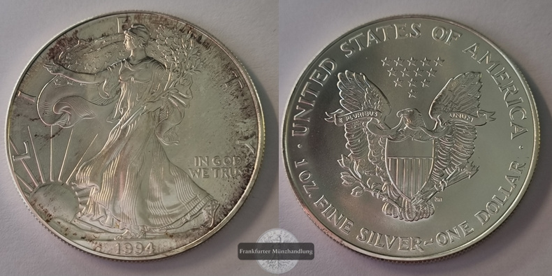  USA 1 Dollar 1994 Liberty - American Silver Eagle KM#273  FM-Frankfurt Feinsilber: 31,06g   