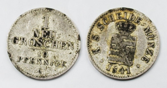  Sachsen Albertinische Linie 1 Neugroschen 1841 G Friedrich-August II. 1836-1854   