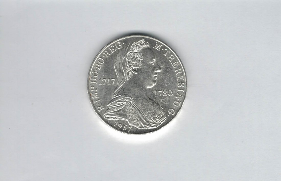  25 Schilling 1967 Maria Theresia silber 10,4g fein Österreich 2. Rep Spittalgold9800 (4588/13)   