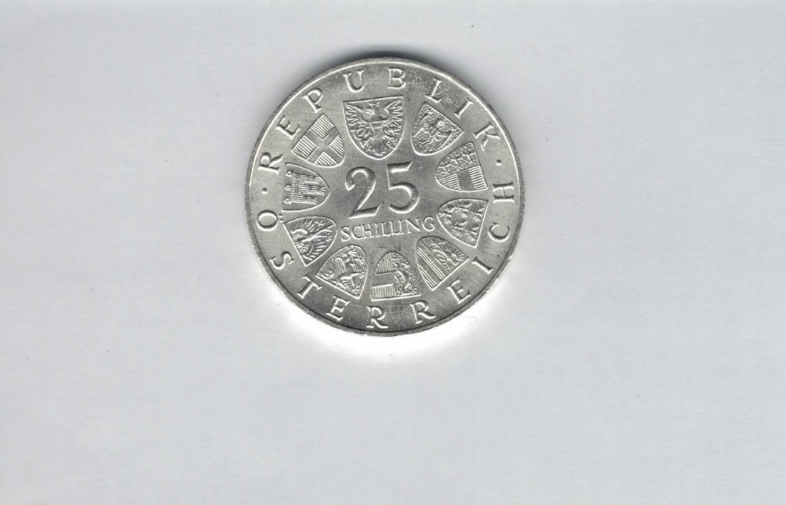  25 Schilling 1967 Maria Theresia silber 10,4g fein Österreich 2. Rep Spittalgold9800 (4588/13)   