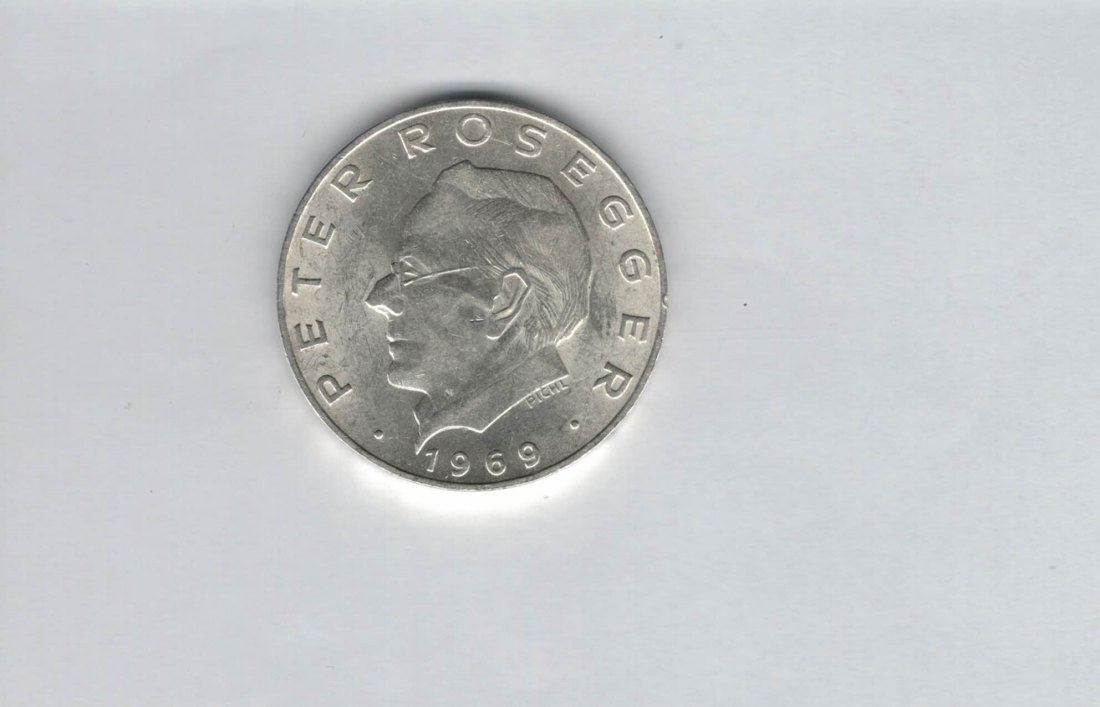  25 Schilling 1969 Peter Rosegger silber 10,4g fein Österreich 2. Rep Spittalgold9800 (4588/15)   