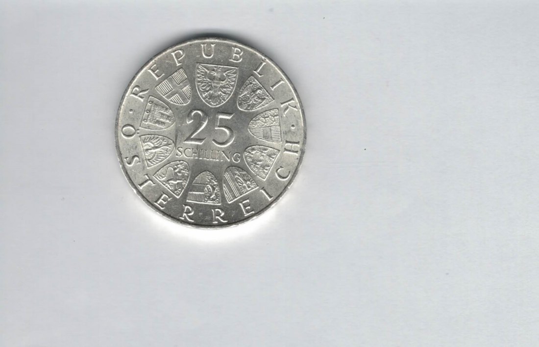  25 Schilling 1969 Peter Rosegger silber 10,4g fein Österreich 2. Rep Spittalgold9800 (4588/15)   