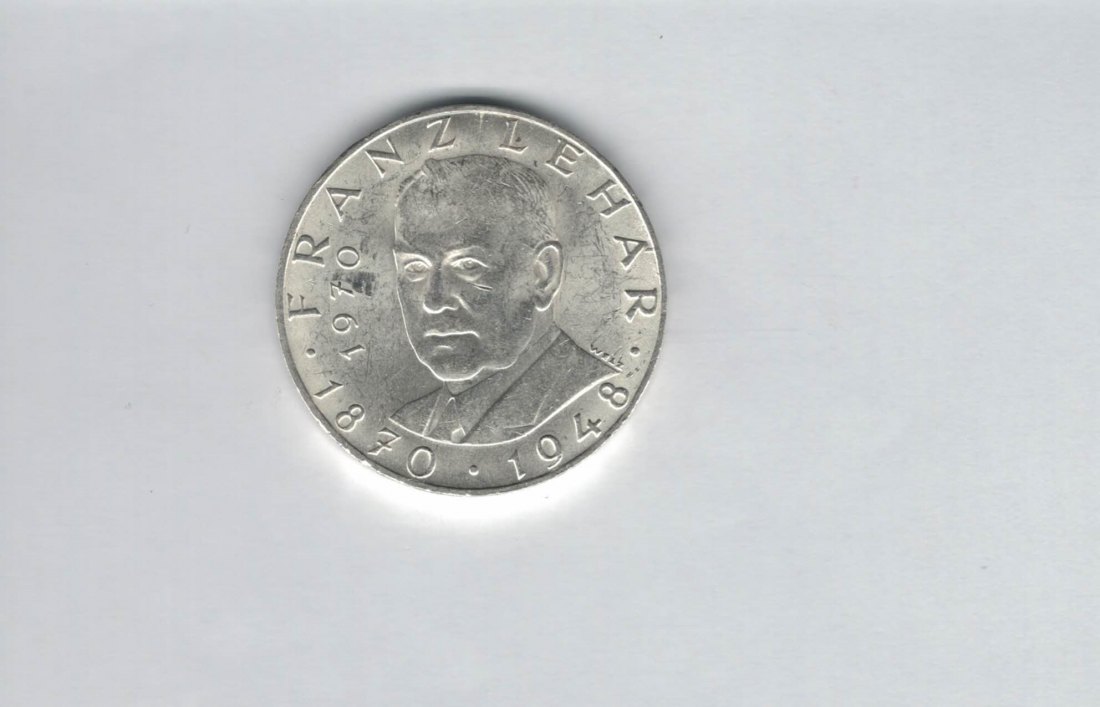  25 Schilling 1970 Franz Lehar silber 10,4g fein Österreich 2. Rep Spittalgold9800 (4588/16)   