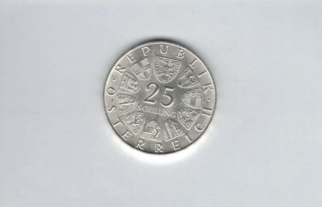  25 Schilling 1970 Franz Lehar silber 10,4g fein Österreich 2. Rep Spittalgold9800 (4588/16)   