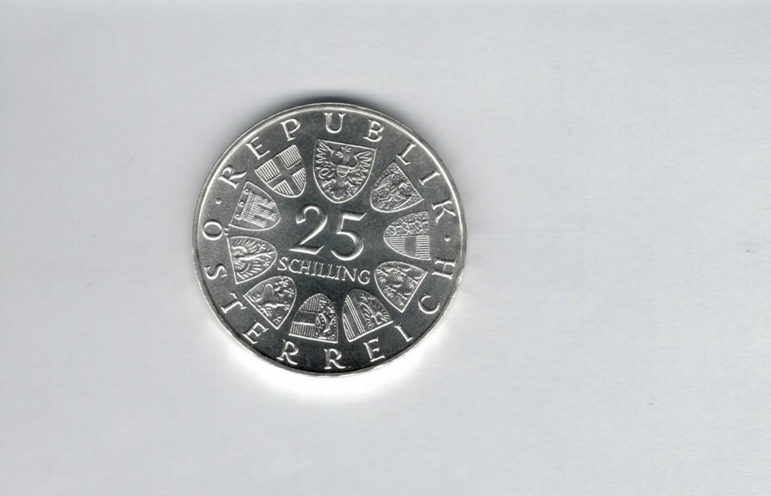  25 Schilling 1972 Carl Michael Ziehrer silber 10,4g fein Österreich 2.Rep Spittalgold9800 (04588/18   