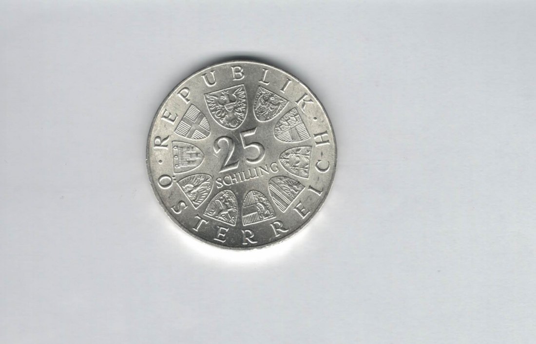  25 Schilling 1973 Max Reinhardt silber 10,4g fein Österreich Spittalgold9800 (04588/19)   