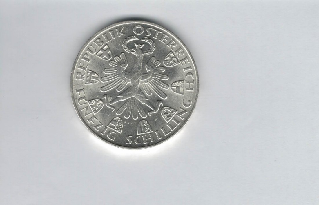  50 Schilling 1959 Andreas Hofer Tiroler Freiheit silber 18g fein Österreich Spittalgold9800 (4584/1)   