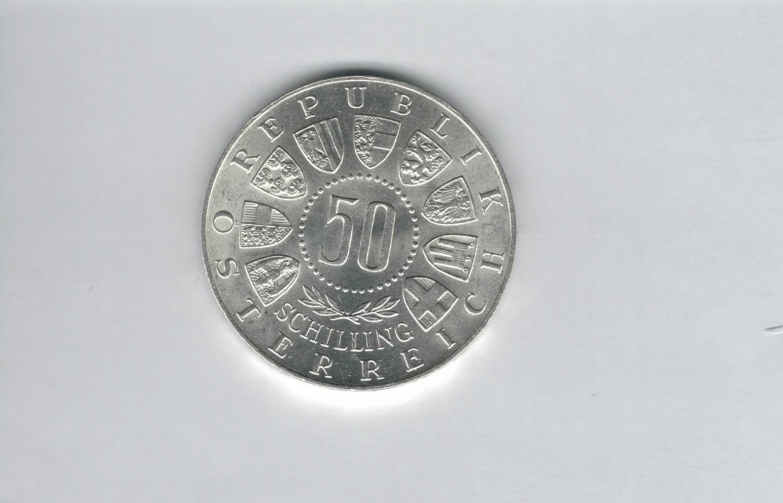  50 Schilling 1964 Winterolympiade Innsbruck silber 18g fein Österreich Spittalgold9800 (4584/3)   