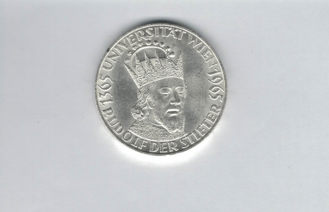  50 Schilling 1965 Universität Wien 600 J.Rudolf Stifter 18g fein Österreich Spittalgold9800 (4584/4)   