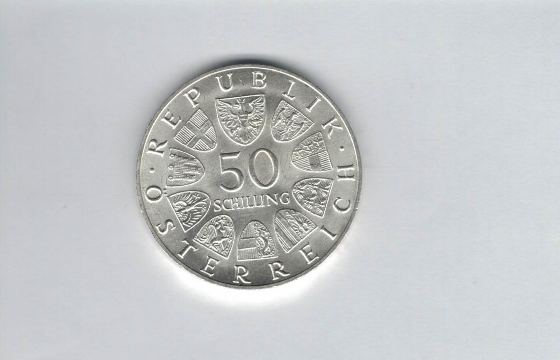  50 Schilling 1969 Kaiser Maximilian I. silber 18g fein Österreich (4584/8)   