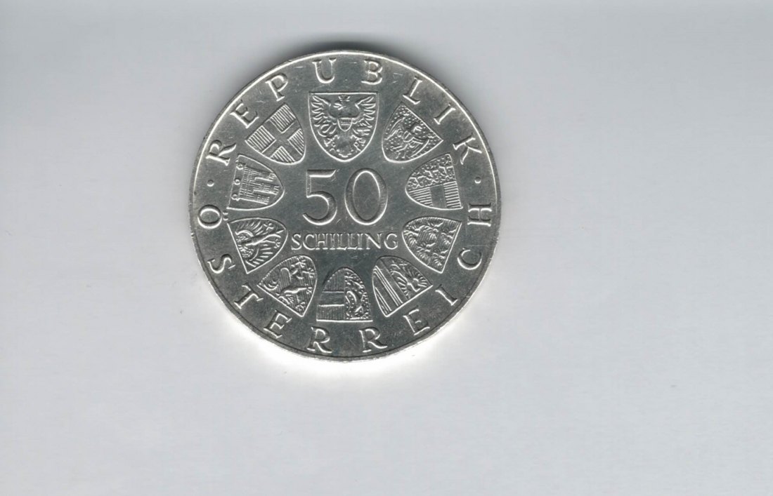  50 Schilling 1974 50 Jahre Rundfunk Ag 12,8g fein Österreich Spittalgold9800 (04504/4)   