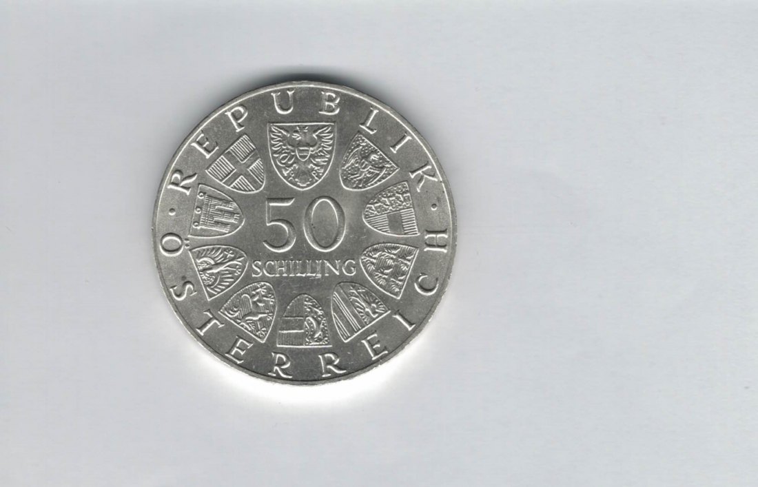  50 Schilling 1978 Franz Schubert silber 12,8g fein Österreich Spittalgold9800 (4504/5)   