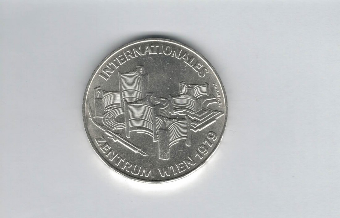  100 Schilling 1979 Internationales Zentrum Wien UnoCity Ag 15,36gÖsterreich Spittalgold9800 01914/23   