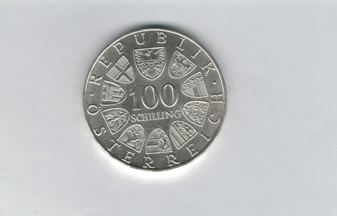  100 Schilling 1979 Internationales Zentrum Wien UnoCity Ag 15,36gÖsterreich Spittalgold9800 01914/23   