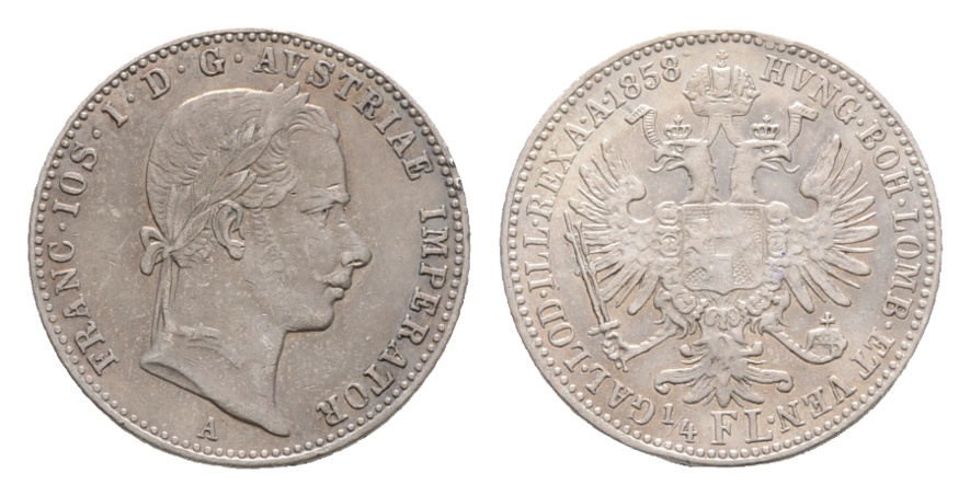  Altdeutschland; Kleinmünze 1858; Henkelspur   