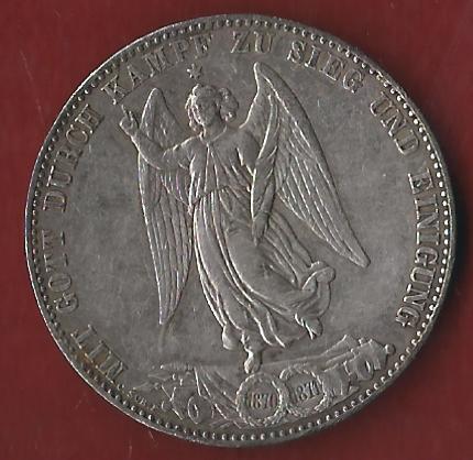  Siegesthaler Wuerttemberg 1871 vz+ Münzenankauf Koblenz Frank Maurer AI457   