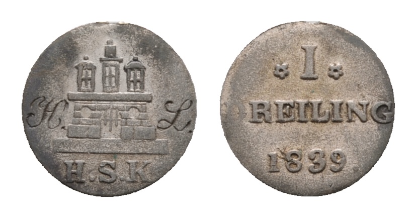  Altdeutschland; Kleinmünze 1839   