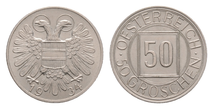  Österreich; 50 Groschen 1934   