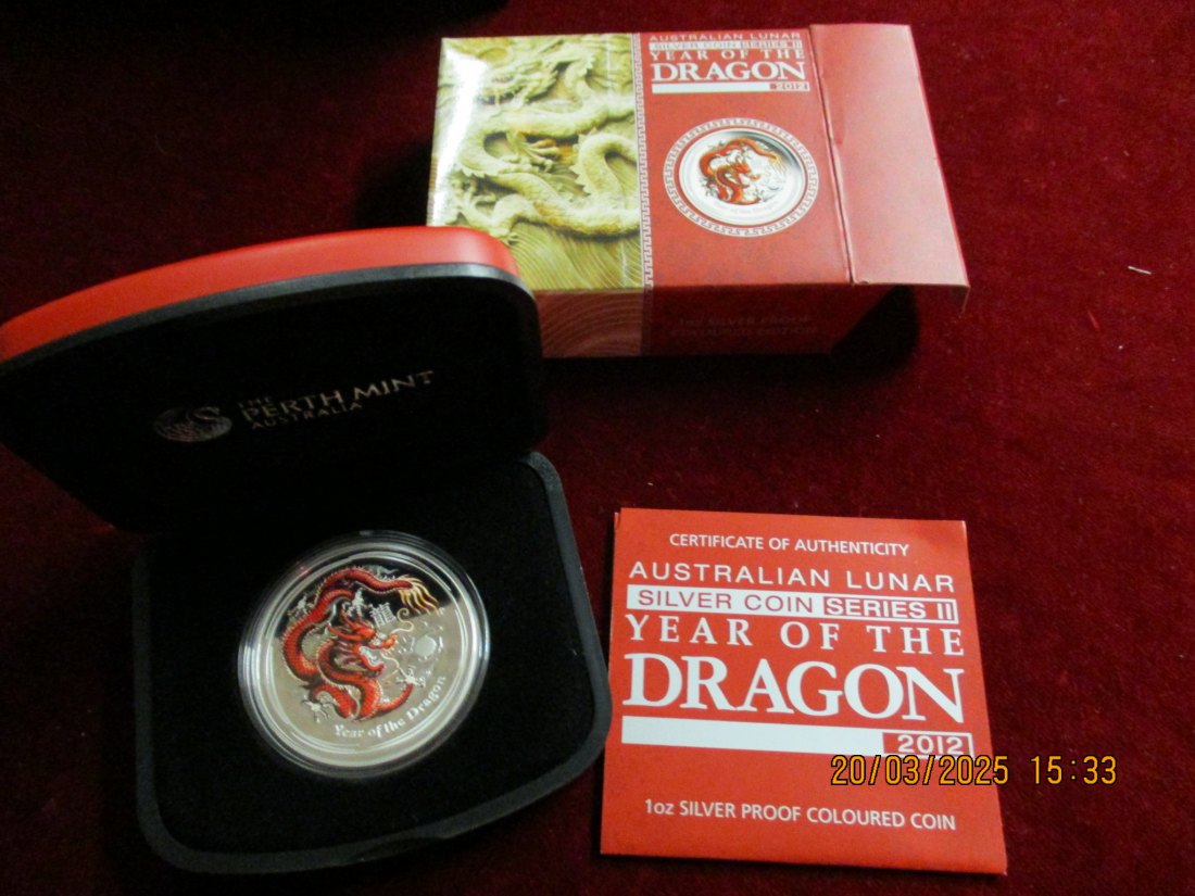  1 Dollar Australien Lunar II Drachen Farbe in P.P/1100752   