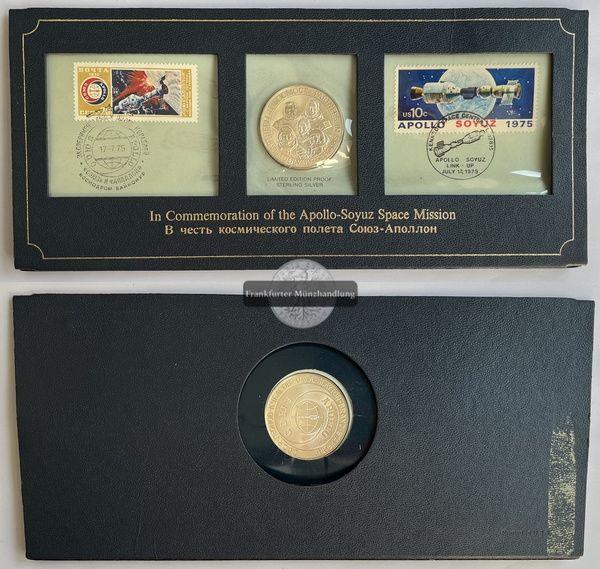  USA  Medaille 1975  Apollo-Soyuz Space Mission  FM-Frankfurt  Feinsilber: 20,35g   