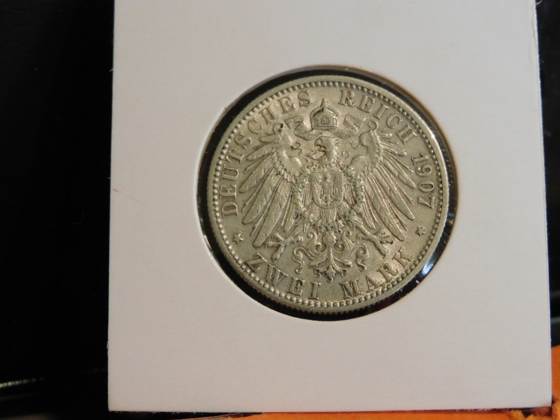  GERMANY 2 MARK 1907 WURTTEMBERG.GRADE-PLEASE SEE PHOTOS.   