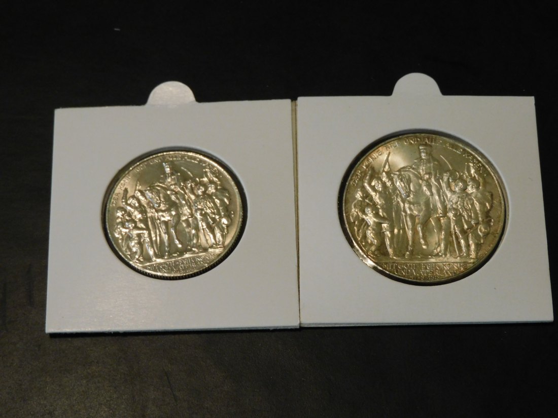GERMANY 2-3 MARK 1913 PRUSSIA.GRADE-PLEASE SEE PHOTOS.